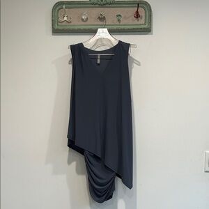 Last Tango Charcoal Asymmetrical Mini Dress